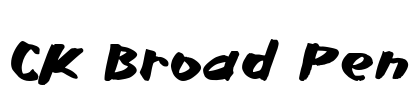 CK Broad Pen Font Image