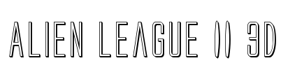 Alien League II 3D Font Image