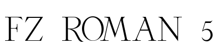 FZ ROMAN 5 Font Image