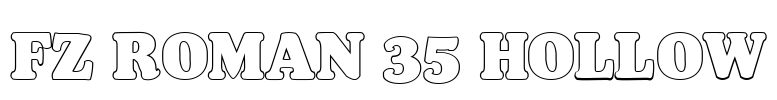 FZ ROMAN 35 HOLLOW Font Image