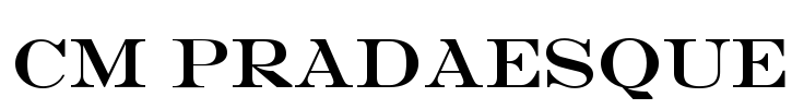 CM PRADAESQUE Font Image