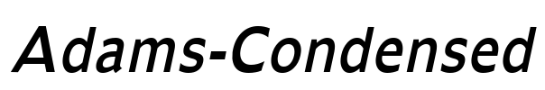 Adams-Condensed Font Image