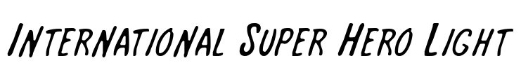 International Super Hero Light Font Image