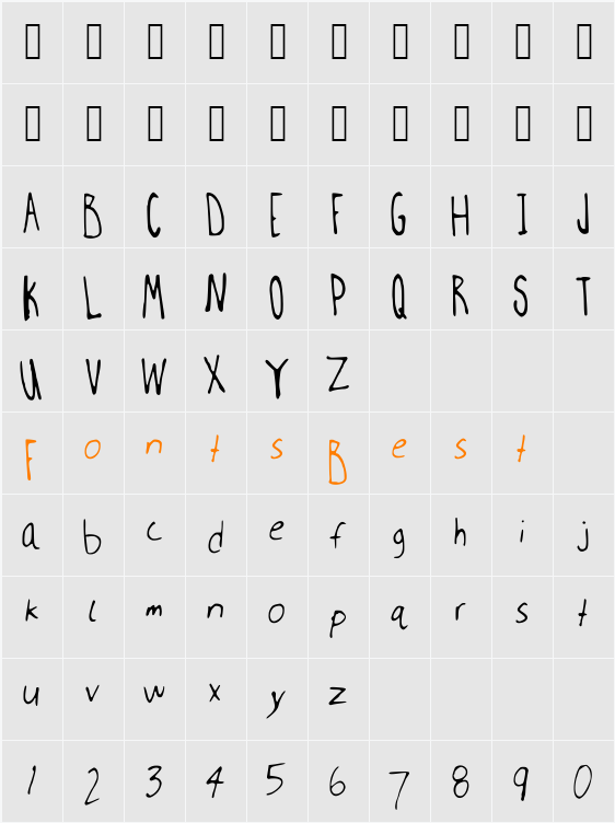 Millweemanuscripting Character Map