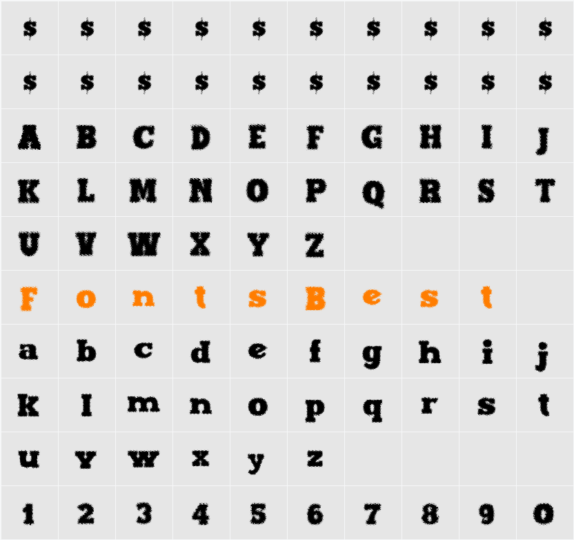 Maxxi Dots Character Map