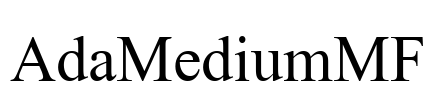 AdaMediumMF Font Image