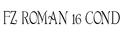 FZ ROMAN 16 COND Font Image