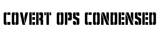 Covert Ops Condensed Font Image