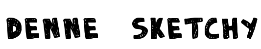 DENNE | Sketchy Font Image