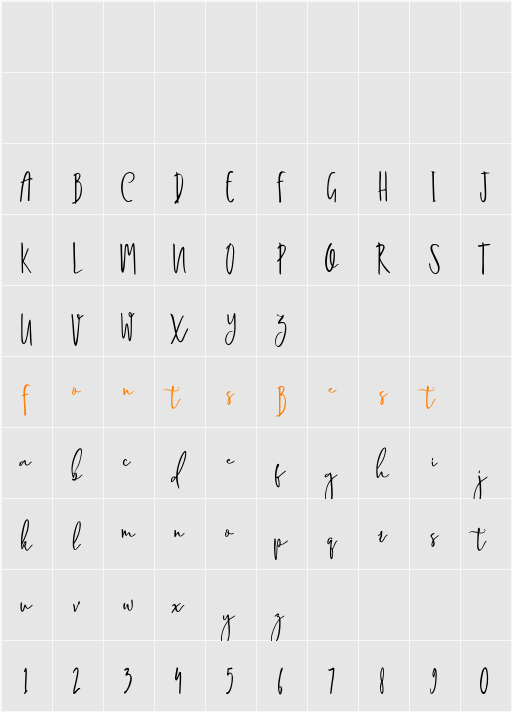 Magnolia  Character Map