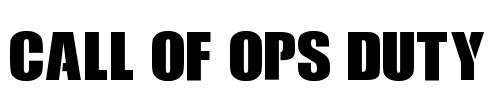 Call Of Ops Duty Font Image