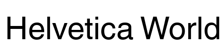 Helvetica World Font Image