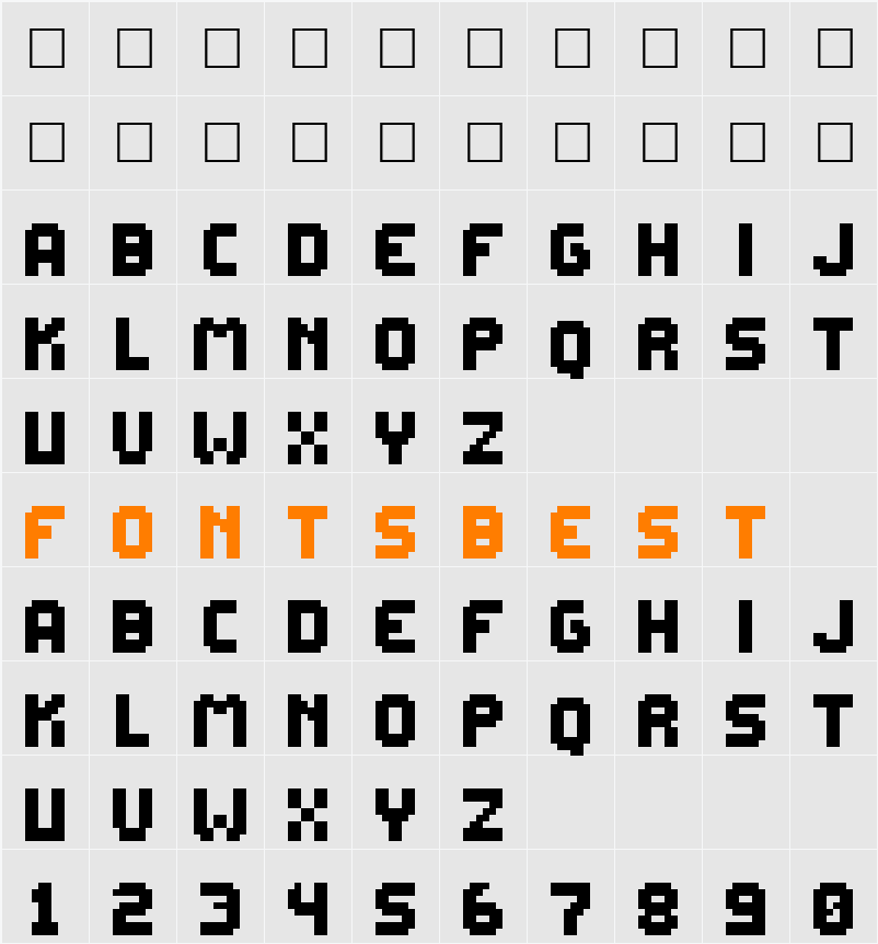 Meo-00 Character Map