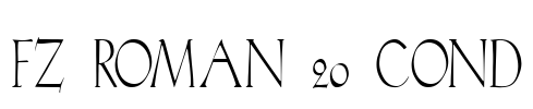 FZ ROMAN 20 COND Font Image