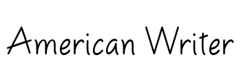 American Writer Font Image