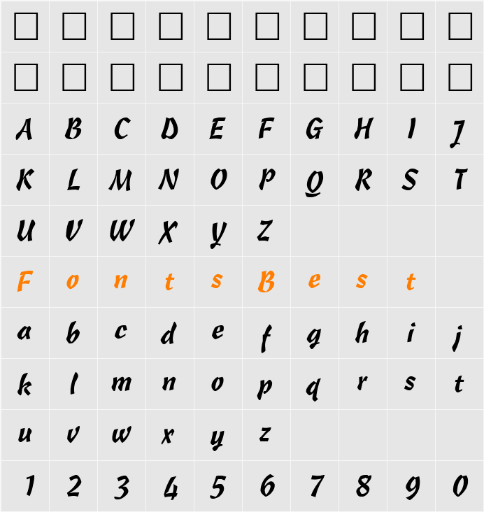 CARMENC Character Map