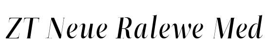 ZT Neue Ralewe Med Font Image