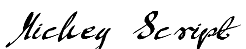 Mickey Script Font Image