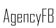 AgencyFB Font Image