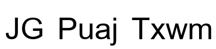 JG Puaj Txwm Font Image