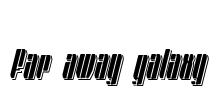 Far away galaxy Font Image