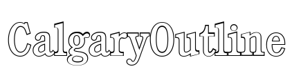 CalgaryOutline Font Image