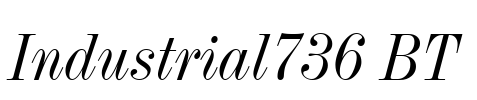 Industrial736 BT Font Image