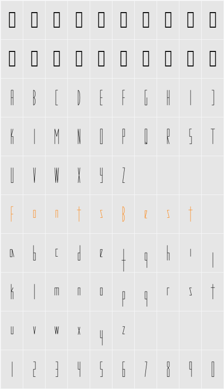 Modes Character Map