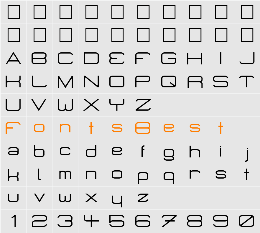 MicroMieps Character Map