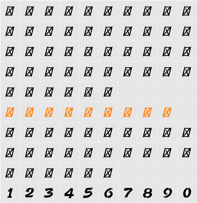 Trabelsi FM Character Map