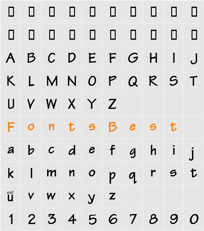 Mech Sample Character Map