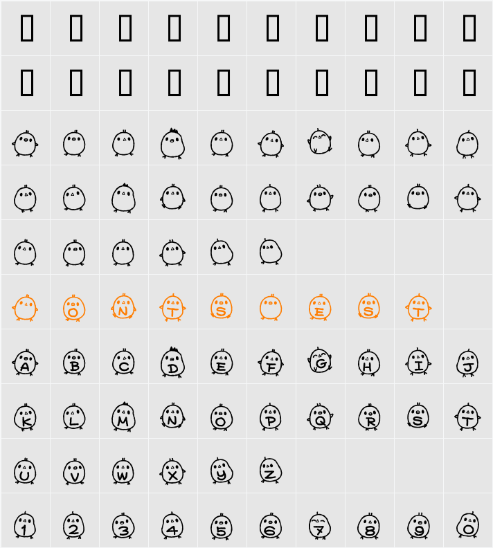 AKPiyoko Character Map