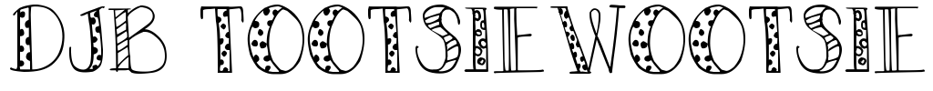 DJB TOOTSIEWOOTSIE Font Image