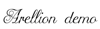 Arellion demo Font Image