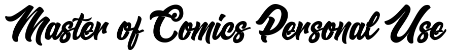 Master of Comics Personal Use Font Image