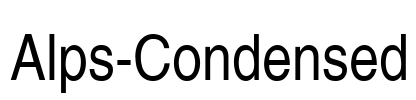 Alps-Condensed Font Image