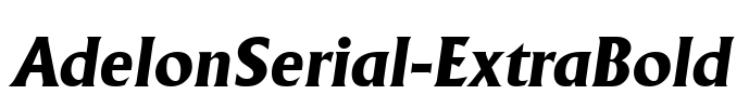 AdelonSerial-ExtraBold Font Image