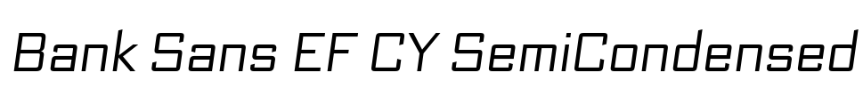 Bank Sans EF CY SemiCondensed Font Image