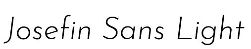 Josefin Sans Light Font Image