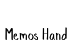 Memos Hand Font Image