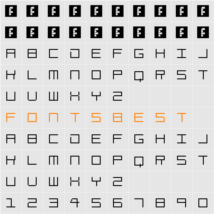 Amaya Technical Bold Character Map