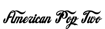 American Pop Two Font Image