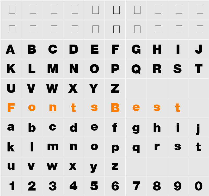 Context Reprise Black SSi Character Map