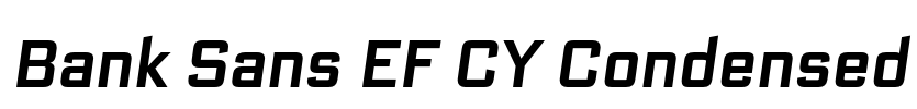 Bank Sans EF CY Condensed Font Image