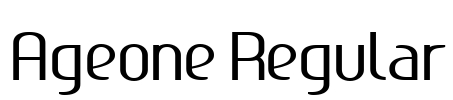 Ageone Regular Font Image