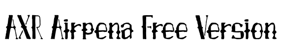 AXR Airpena Free Version Font Image