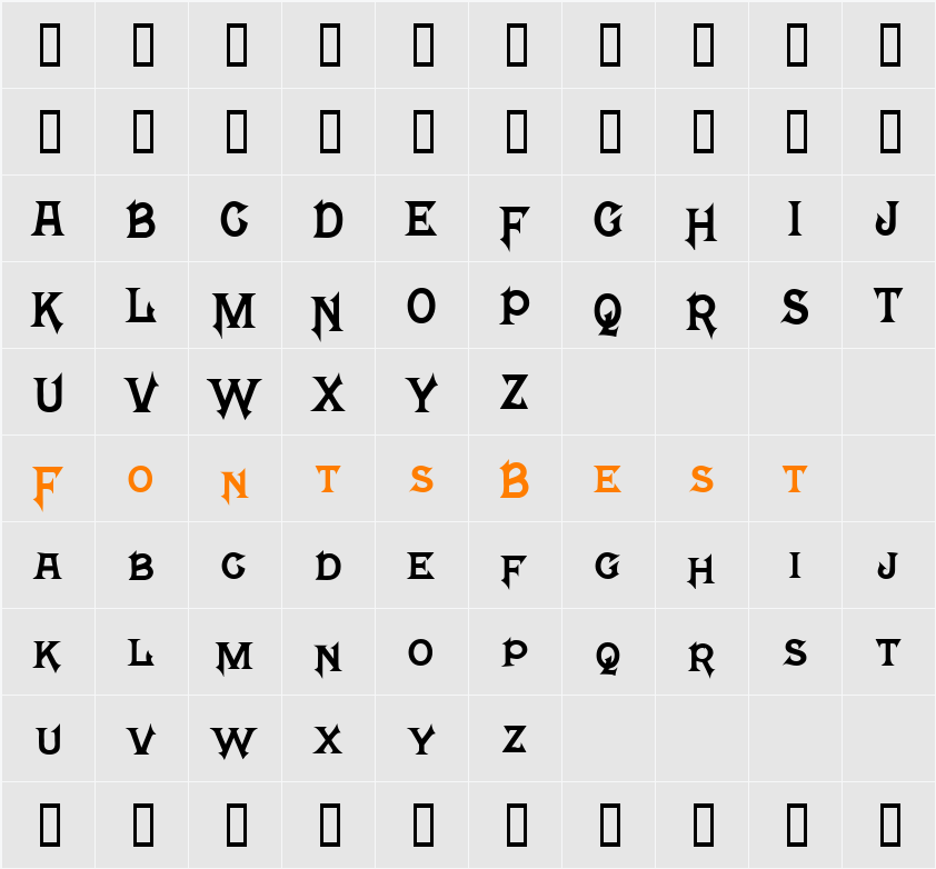 Mephisto™ Character Map