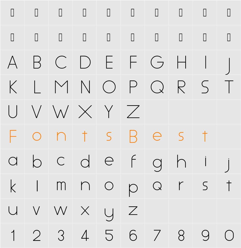 Aspex Character Map