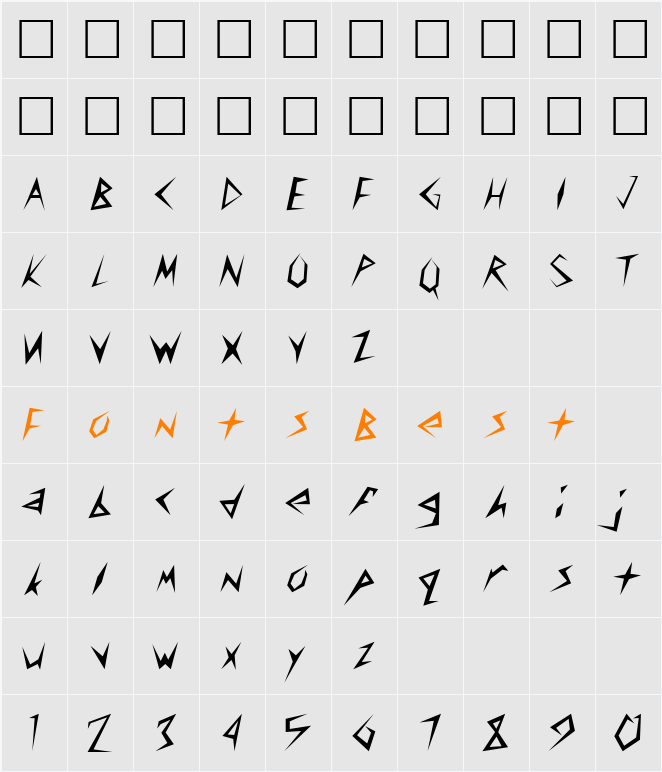 CuneiFont Character Map