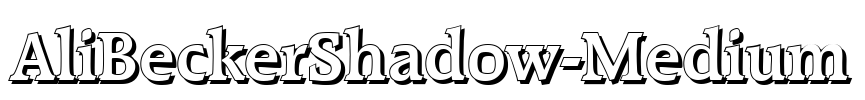 AliBeckerShadow-Medium Font Image